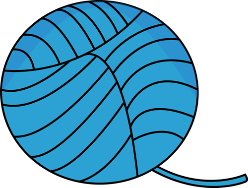 Blue Ball Of Yarn Clip Art Image   Large Ball Of Blue Yarn