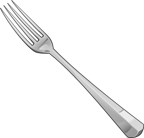 Fork Clipart Colouring Pages
