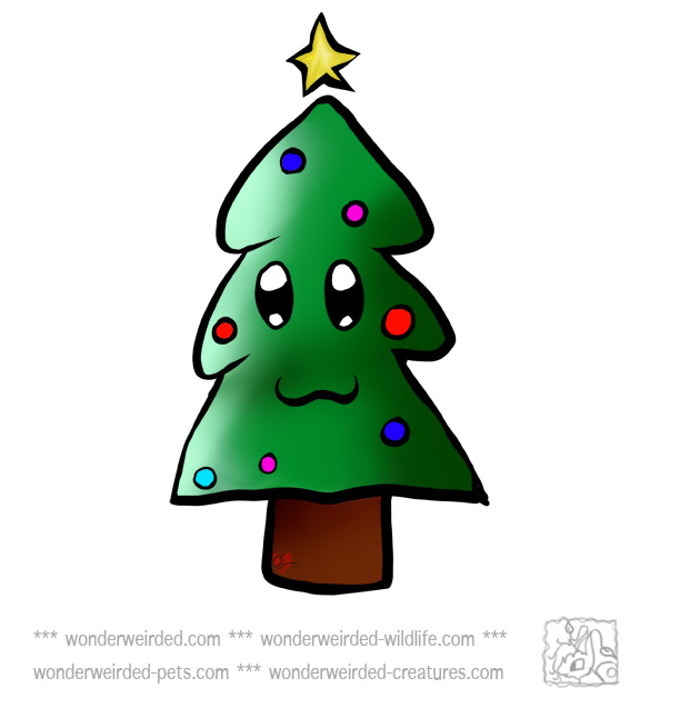Free Christmas Tree Clipart Xmas Tree   With Baubles And Xmas Star