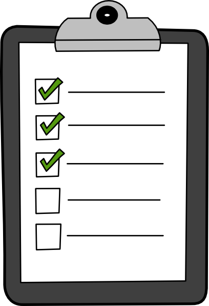 List On Clipboard With Green Checks Clip Art At Clker Com   Vector
