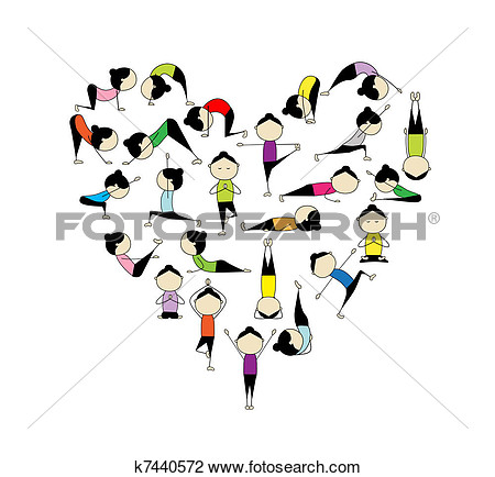 Clipart Of I Love Yoga  Heart Shape For Your Design K7440572   Search