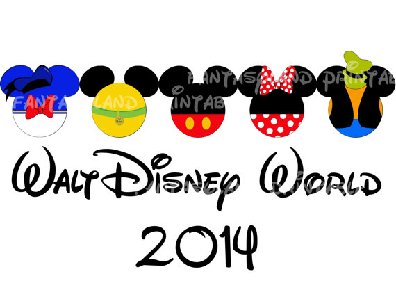 Walt Disney World Fab Five Mickey Gang Family Trip 2014 Diy Printable