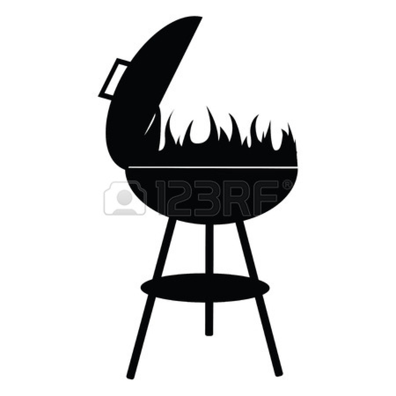 Bbq Grill Clipart Black And White 26559578 Silhouette Of Bbq Isolated