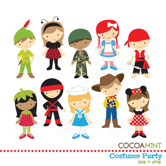 Costume Party Clip Art By Cocoamint On Etsy