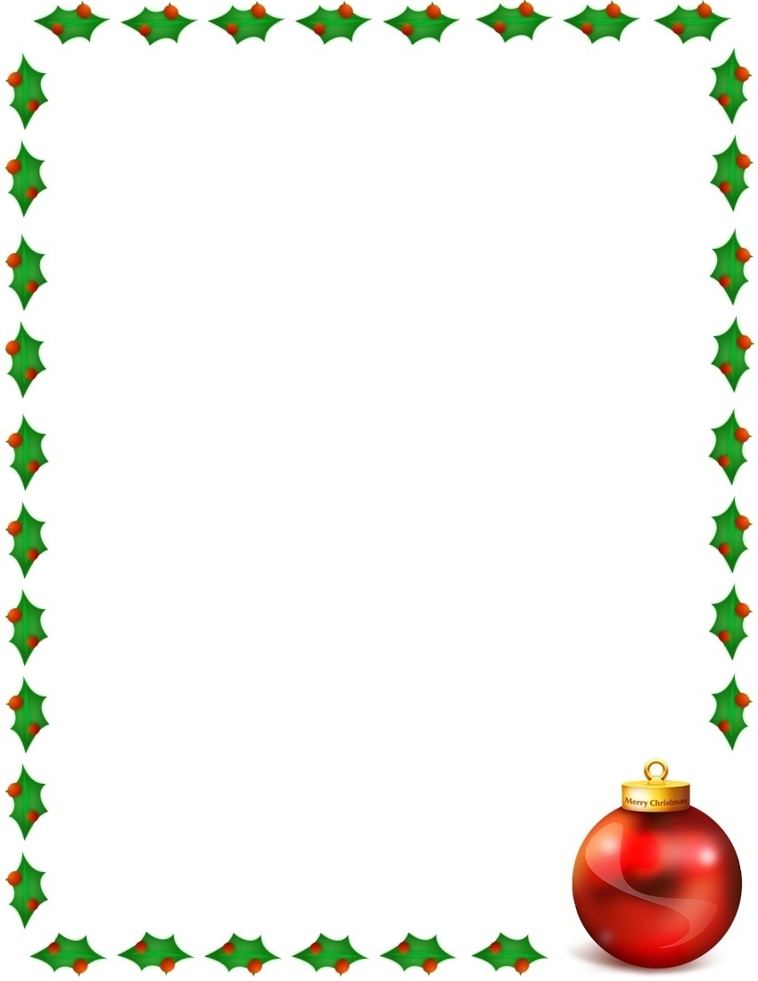 Christmas Merry Border Page A Public Domain Jpg Image Pictures