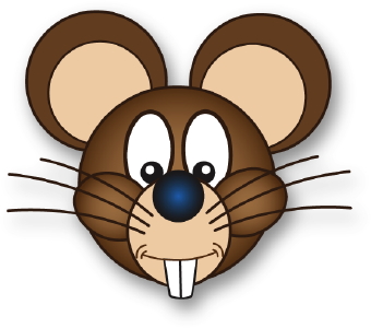 Clip Art Of A Brown Mouse Face With Long Buck Teeth
