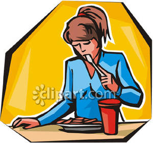 Female Eating Lunch Clipart   Cliparthut   Free Clipart