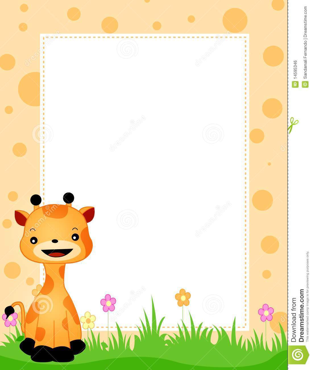 Baby Jungle Animal Border Clip Art