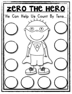 Zero The Hero Poster Student Math Helper  Count By Tens 3 Different