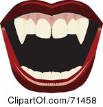 Free Rf Clipart Illustration Of An Open Mount With Red Lips And Fangs