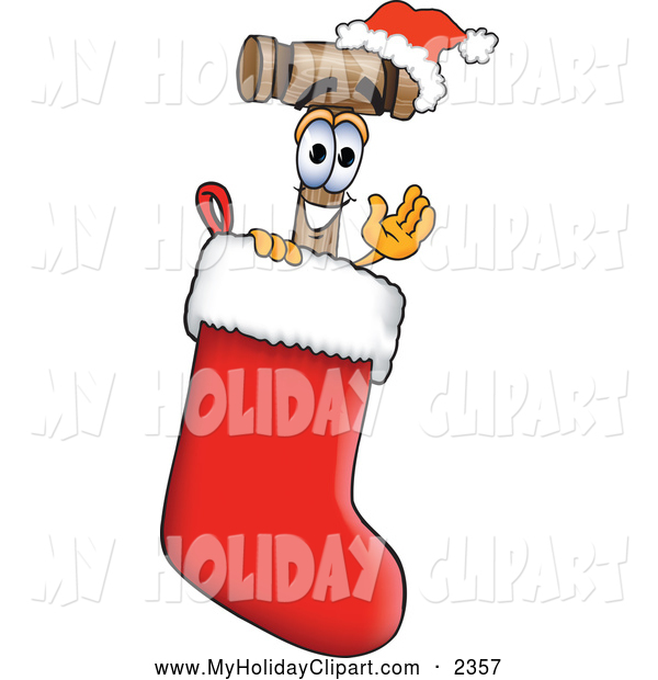 Name Clip Art Of A Friendly Mallet Mascot Cartoon Character Clipart