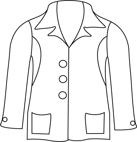Black And White Winter Coat Clip Art Quotes
