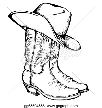 Boots And Hat Vector Graphic Illustration  Stock Clip Art Gg63504886
