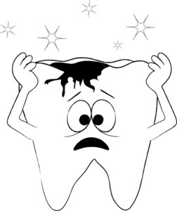 Cavity Clipart Coloring Page Of A Tooth In Pain From A Cavity With    