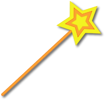 Clip Art Of A Magic Wand With A Yellow Star On The Top