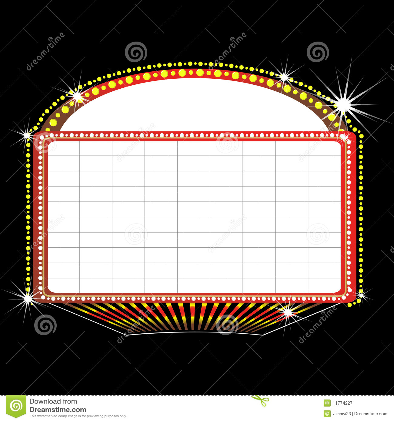 Royalty Free Stock Photography  Theater Marquee Sign