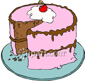 Cherry And Chocolate Cake   Royalty Free Clipart Picture