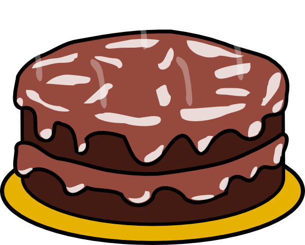 Chocolate And Chocolate Cake Clip Art At Clker Com   Vector Clip Art