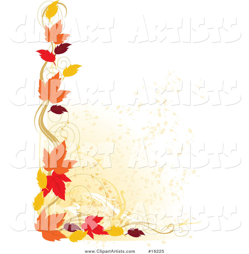 Displaying Images For   Autumn Leaves Border Clipart