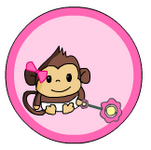 Girl Monkey Baby Shower Monkey Baby Shower Round Labels 2 Resize Png
