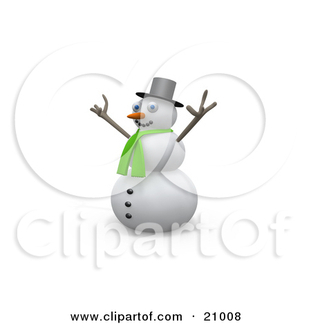 Clipart Snowman Holding A Tiny Christmas Tree Royalty Free Vector