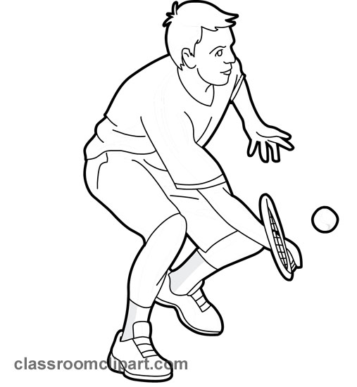 Tennis Clipart Black And White Classroom Clipart