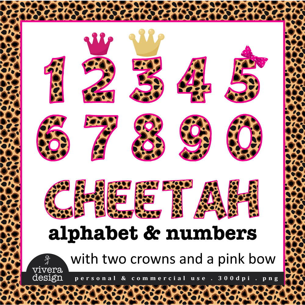 Cheetah Print Clipart Cheetah Patterned Letters And