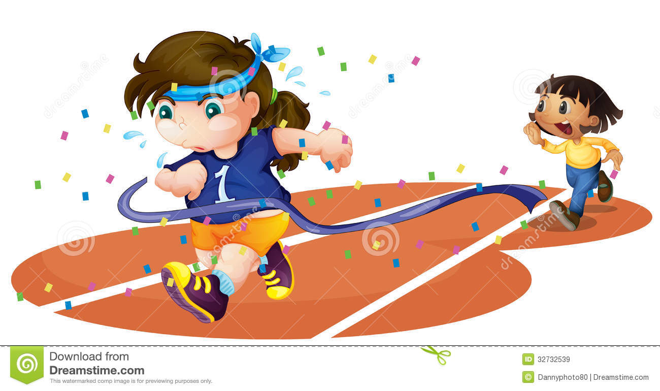 Girl Running Race Clipart Girls On A Race Track