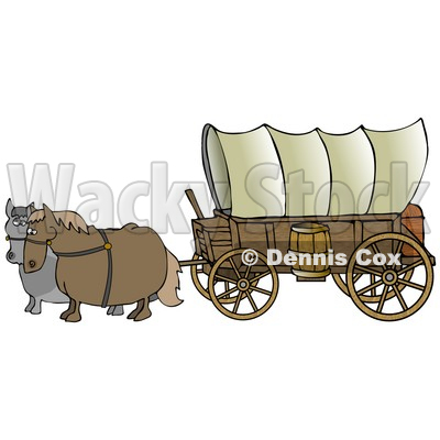 Pioneer Covered Wagon With Horses Similar Covered Wagon Clip