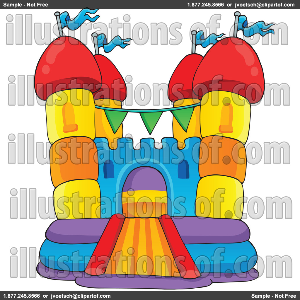 Bounce Clipart Royalty Free Rf Bounce House Clipart Illustration By
