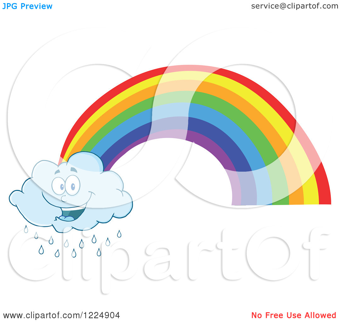 Happy Rain Cloud Clipart Clipart Of A Happy Rain Cloud Mascot And