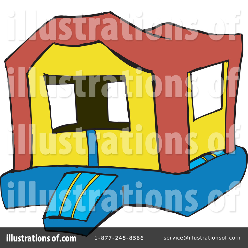 Royalty Free  Rf  Bounce House Clipart Illustration By Dennis Holmes