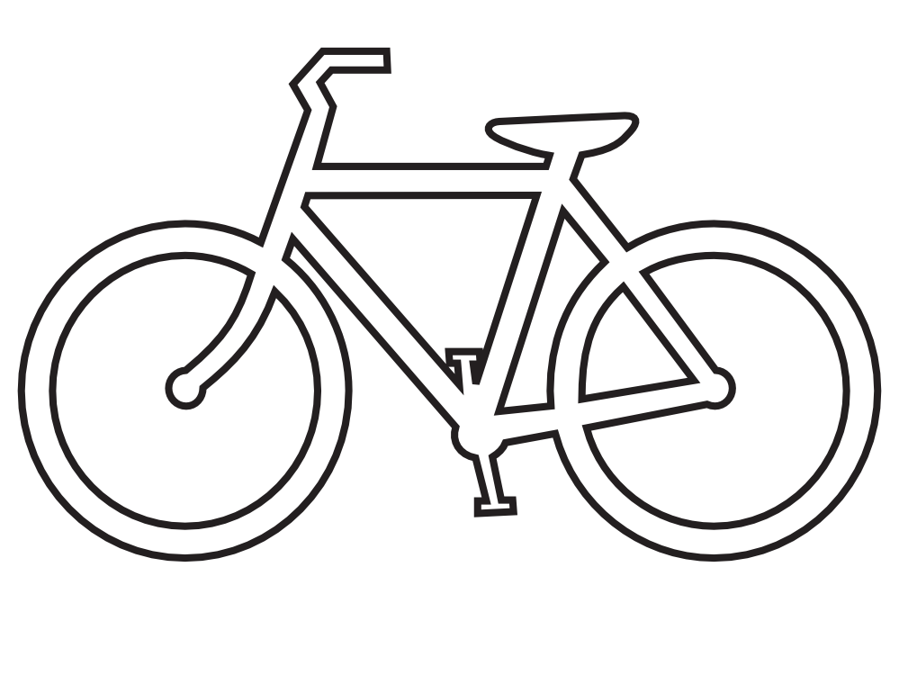 Clipartist Net   Clip Art   Bicycle Route Sign Black White Line Art