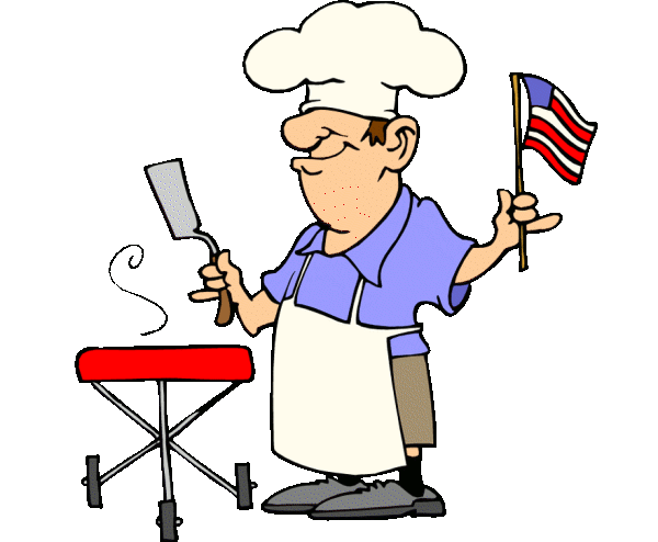 Funny Patriotic Barbecue Guy Free 4th Of July Clipart Image Click For