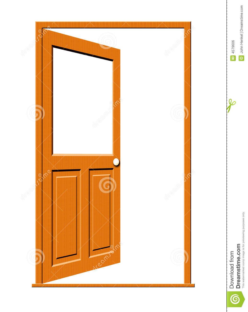Open Door Clipart Open Wood Door Blank Window 4579606 Jpg