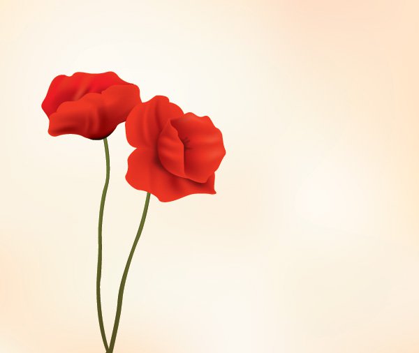 Red Flowers Vector Graphic   Minimal Elegant Stylish Flower