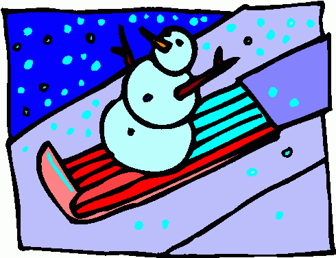 Snowman On Sled 1 Clipart Clipart   Snowman On Sled 1 Clipart Clip Art