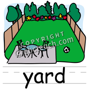 Yard Clip Art Clip Art  Basic Words  Yard  Yard Clipart