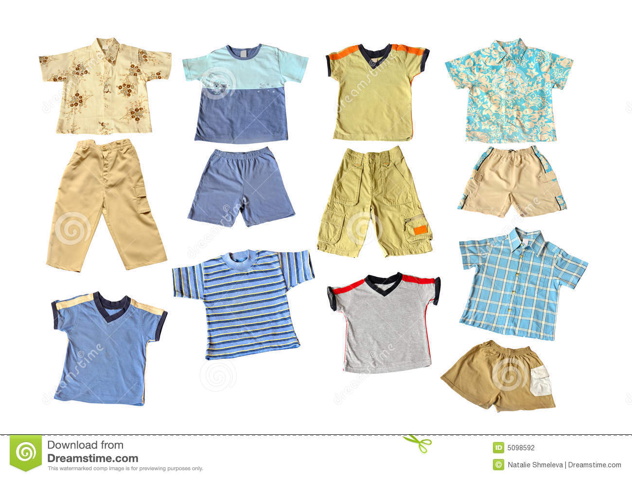 Kids Summer Clothes Clipart