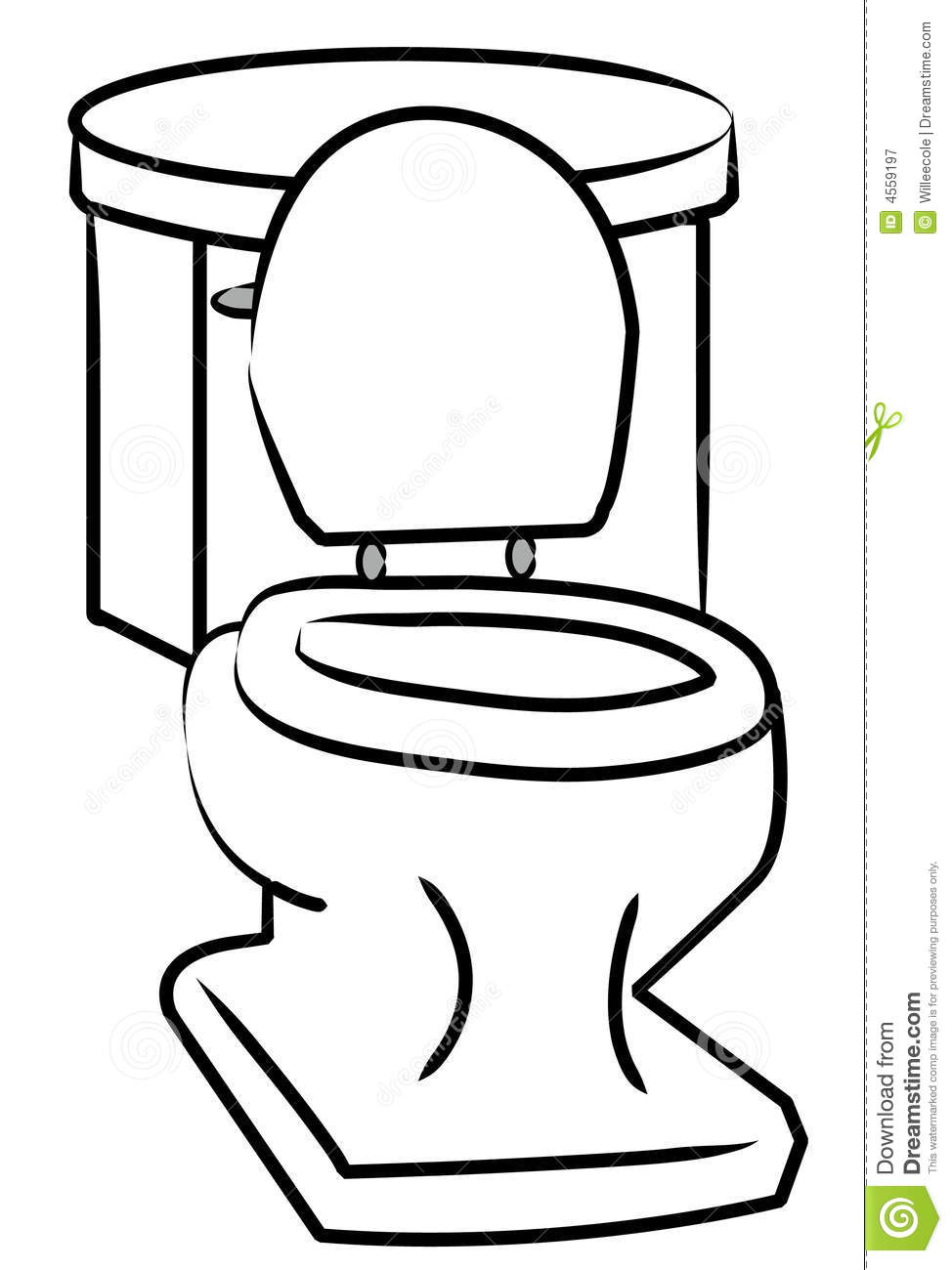 Toilet With Seat Up Royalty Free Stock Photography   Image  4559197