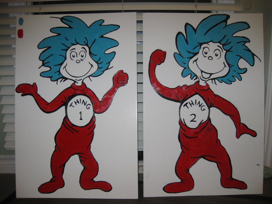 Clip Art Http   Why Not Green Deviantart Com Art Thing 1 And Thing 2    
