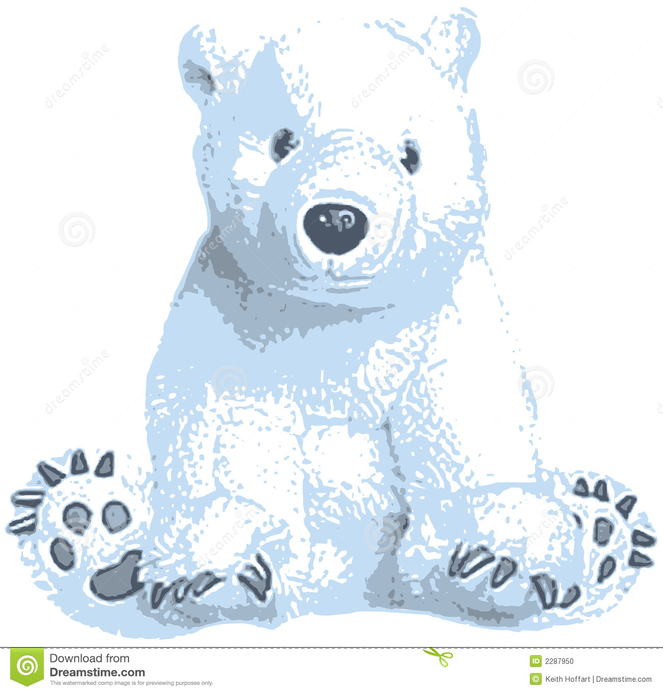 Polar Bear Clip Art Design Illustration For Use In Web And Print Jobs