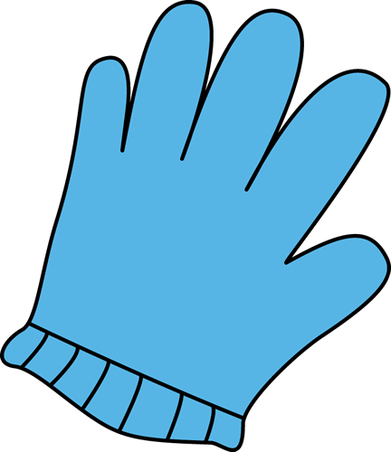Glove Clip Art Image   Blue Glove