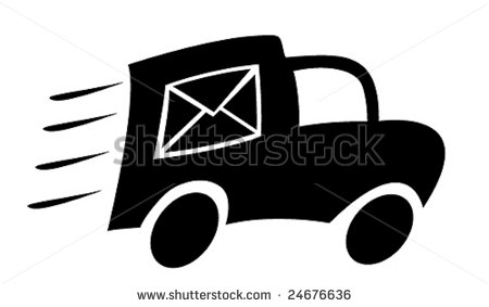 Mail Truck Clip Art Mail Truck   Stock Vector