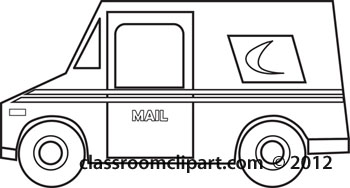Mail Truck Clipart Download Postal Truck Outline