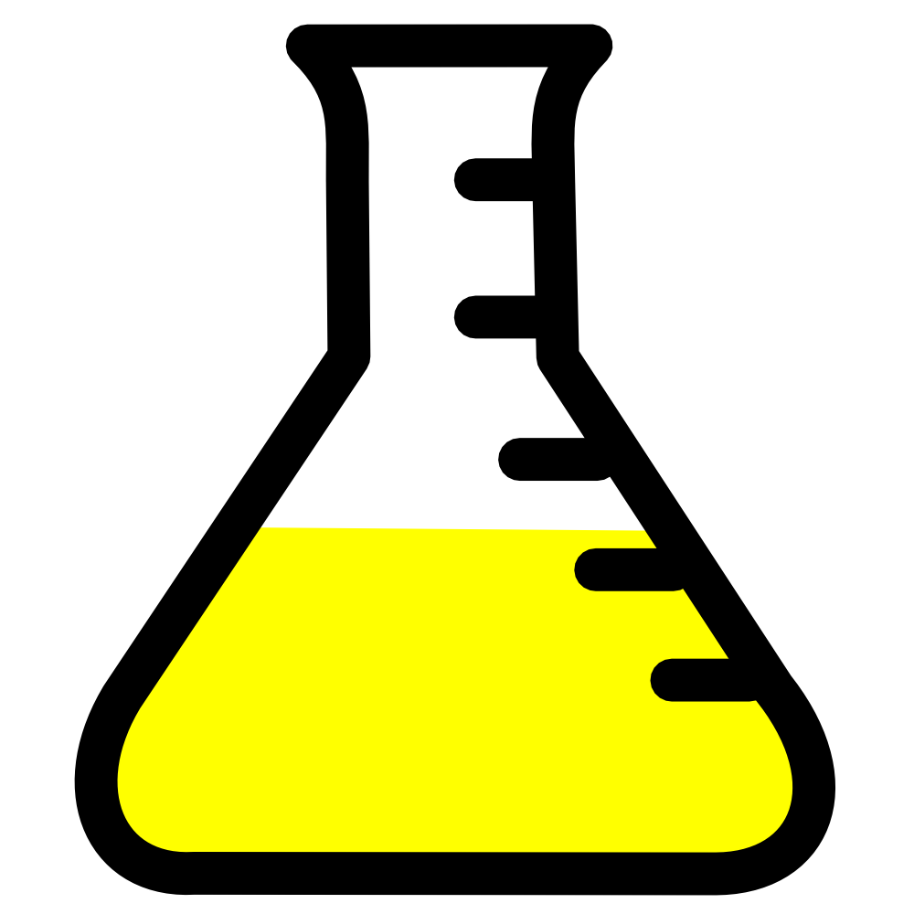 Lab Icon   Flask With Yellow