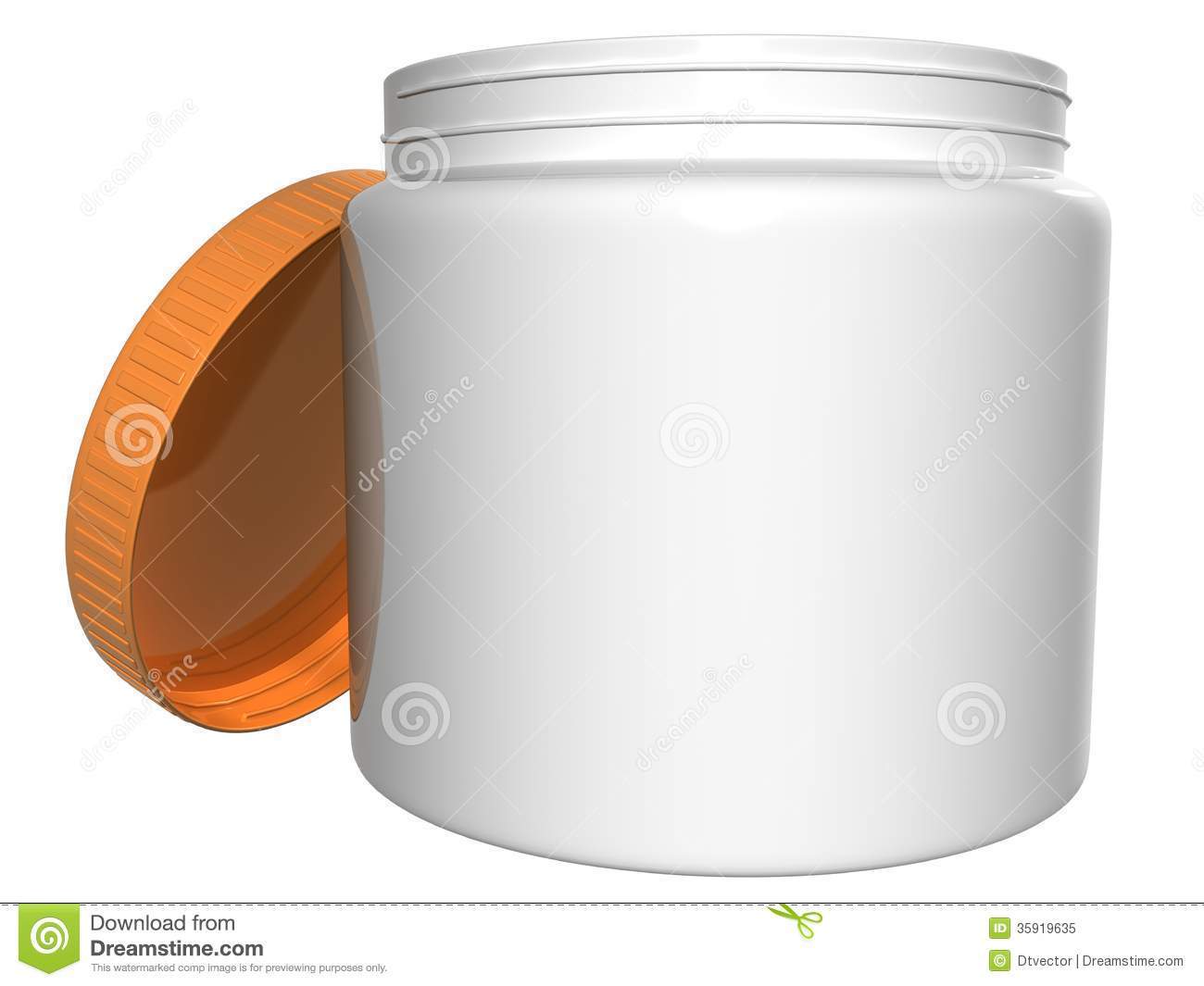 Round Plastic Container Lid Open Raster Royalty Free Stock Photo