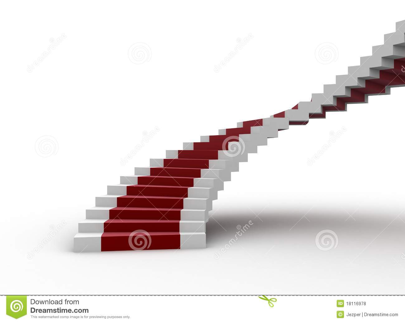 Spiral Staircase With Red Carpet Royalty Free Stock Photos   Image
