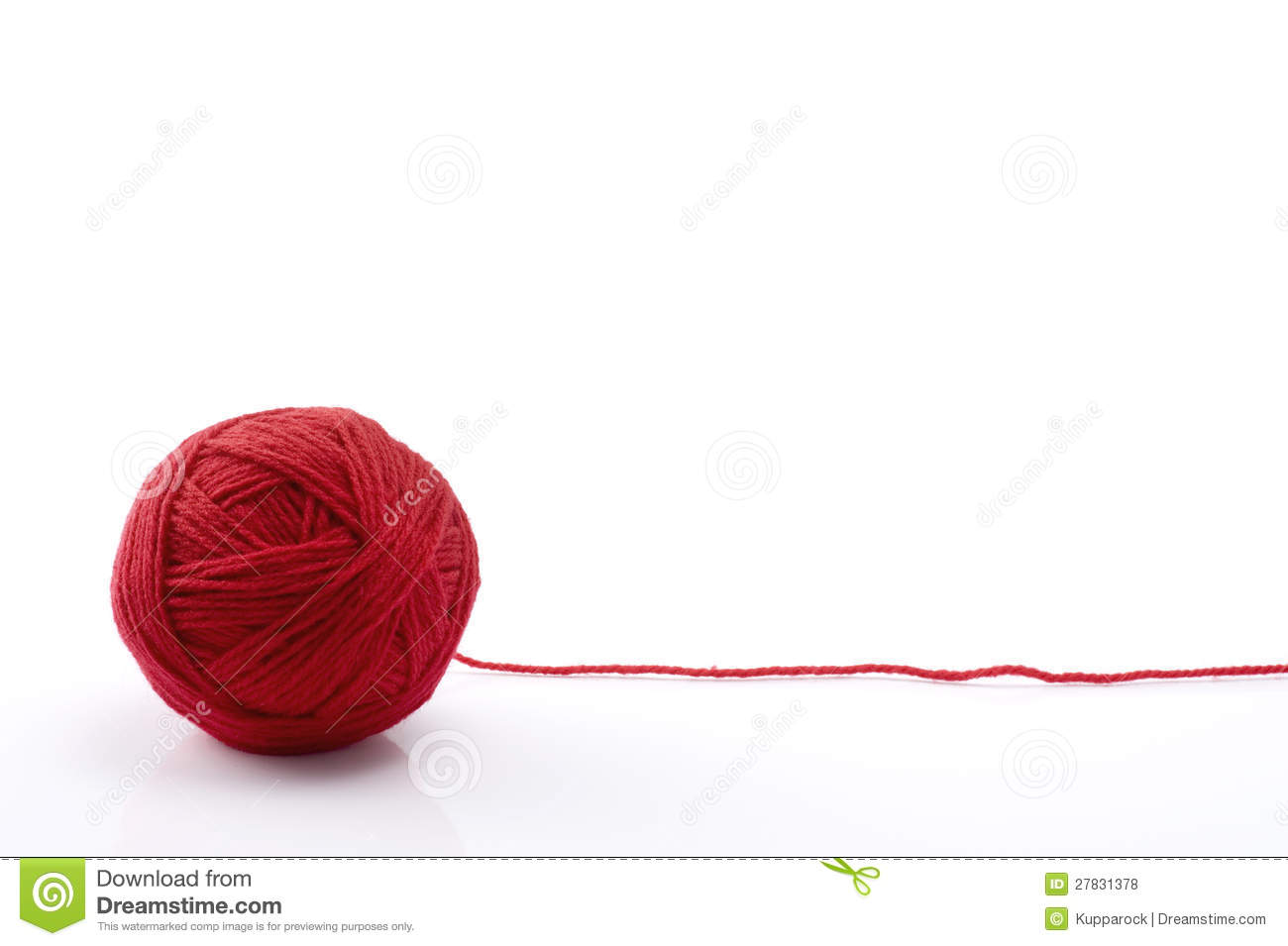 Ball Of Red Yarn Royalty Free Stock Photos   Image  27831378