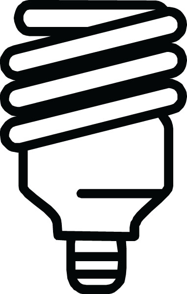 Cfl Fluorescent Light Bulb Clip Art For Custom Products